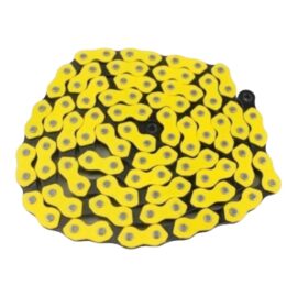 Cadena Kmc K-710 Trendy Series 112 Eslabones Amarillo Y Negro