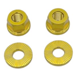 Tuerca salt aluminio cnc 7075t hilo 3/8 dorado