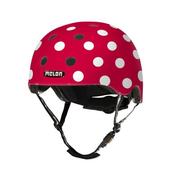 CASCO MELON DOTTY ROJO PUNTOS BLANCOS XL-XXL 58-63cms