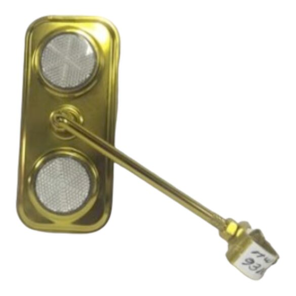 ESPEJO RECTANGULAR YM-400C 2 REFLECTANTES METALICO AMARILLO