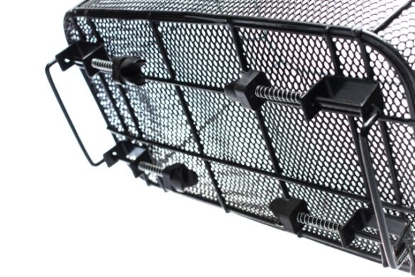 CANASTO TRASERO DESMONTABLE REJILLA HT-201 NEGRO ENGANCHE A PRESION, 40X26X32 CMS