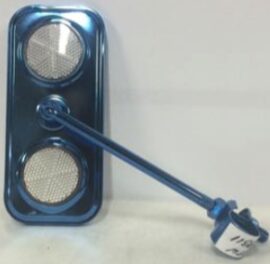 ESPEJO RECTANGULAR YM-400C 2 REFLECTANTES METALICO AZUL