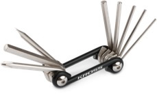 LLAVE MULTIPLE KROSS STAR K-8 (ALLEN MAS DESATORNILLADOR) CRMO VANADIUM CUERPO ACERO NEGRO