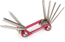 LLAVE MULTIPLE KROSS STAR K-8 (ALLEN MAS DESATORNILLADOR) CRMO VANADIUM CUERPO ACERO ROJO