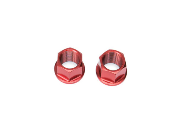 TUERCA SALT ALUMINIO CNC 7075T HILO 14mm ROJO