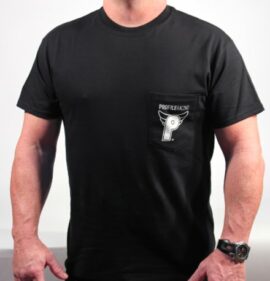 POLERA PROFILE POCKET LOGO SM NEGRO