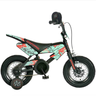 Bicicleta infantil aro 12 oxford moto negro verde