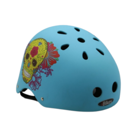 Casco ibikes mtv-12 calavera celeste