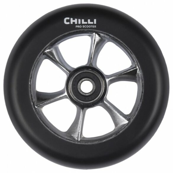 Rueda Scooter Chilli Turbo 110mm Negro Crudo