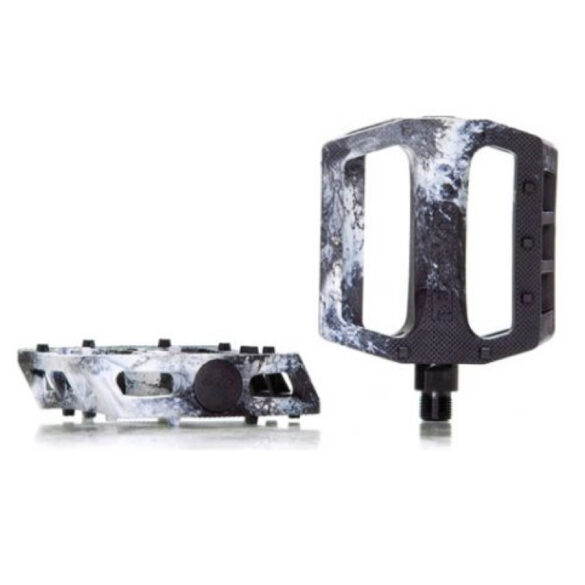 Pedales Bmx Demolition Trooper Nylon Mix Negro y Blanco