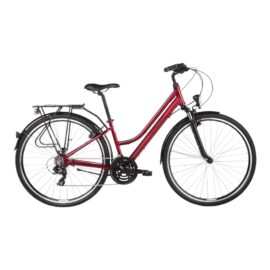 Bicicleta Trekking Kross Trans 1.0 Dama Ruby Black Glossy