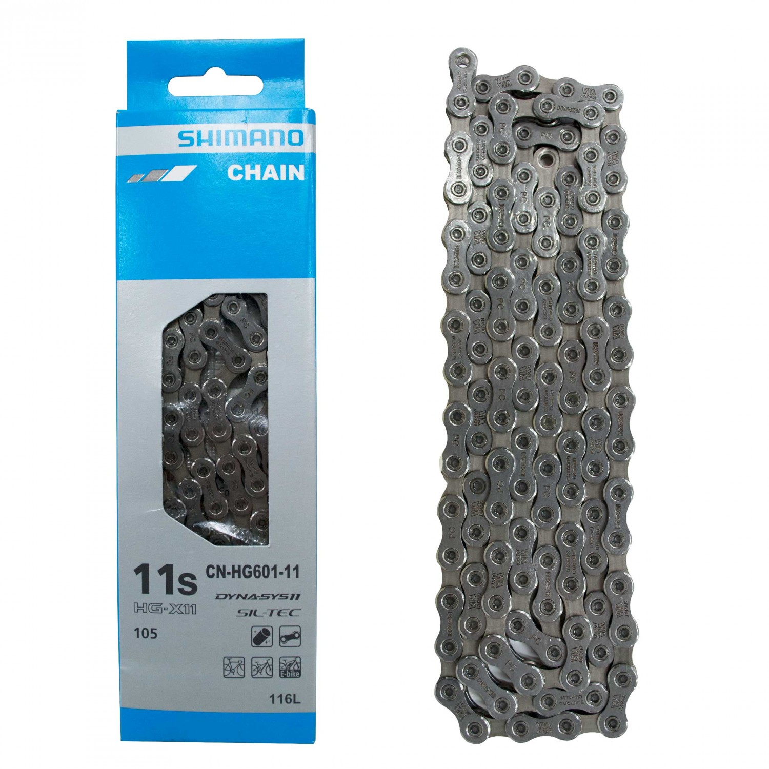 Cadena Shimano CNHG601 Q 116 eslabones 11v.,con eslabón de cierre