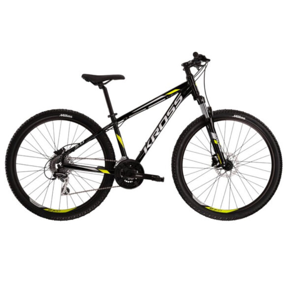 Bicicleta MTB Kross Hexagon 5.0 Negro Amarillo Gris
