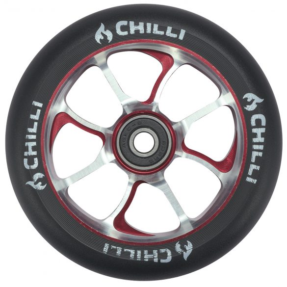 Rueda Scooter Chilli TNT Street Series 110Mm Negro Rojo