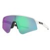 La foto muestra  Lentes Oakley Sutro Lite Sweep Matte White/Prizm Road Jade Ibikes.cl tienda online con despacho a todo Chile.