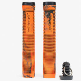 Grips BMX Wtp Perfect Sin Flange Naranjo Negro Swirl