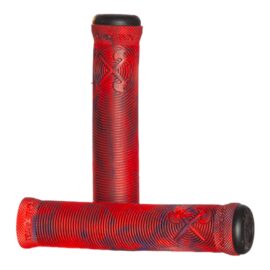 Grips BMX demolition axes sin flange mix Azul y rojo
