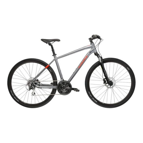 Bicicleta Cross Country Kross Evado 4.0 PP Gris Brillante
