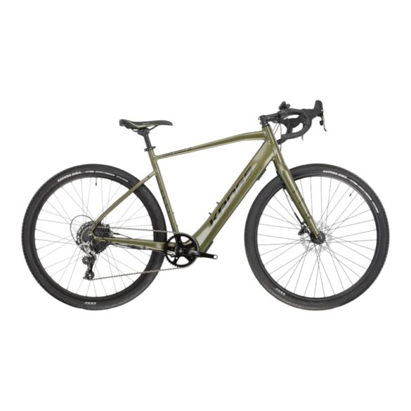Bicicleta Gravel Kross Esker Hybrid 2.0 MS Electrica Khaki